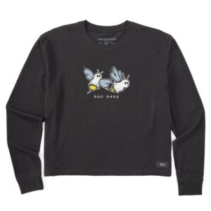 Women's Boo Bees Long Sleeve Crusher Boxy Tee