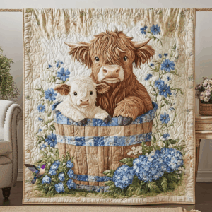 Baby Cute Highland Cow YR1112009CL Quilt