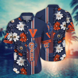 Virginia Cavaliers NCAA3 Flower Hawaii Shirt And Tshirt For Fans, Summer Football Shirts