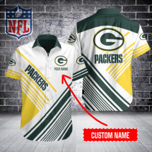 Green Bay Packers Personalized Button Shirt BB254