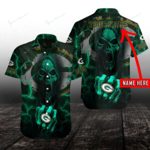 Green Bay Packers Personalized Button Shirt BB277