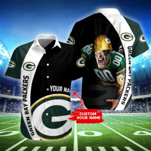 Green Bay Packers Personalized Button Shirt BB396