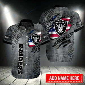 Las Vegas Raiders Personalized Button Shirt BB198