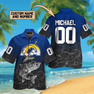 Los Angeles Rams Personalized Button Shirt BB851