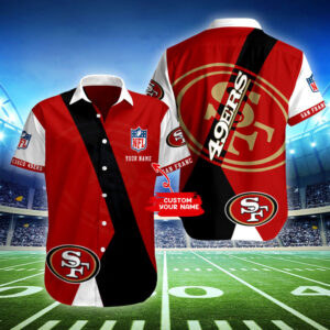 San Francisco 49ers Personalized Button Shirt BB417