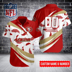 San Francisco 49ers Personalized Button Shirt BB431